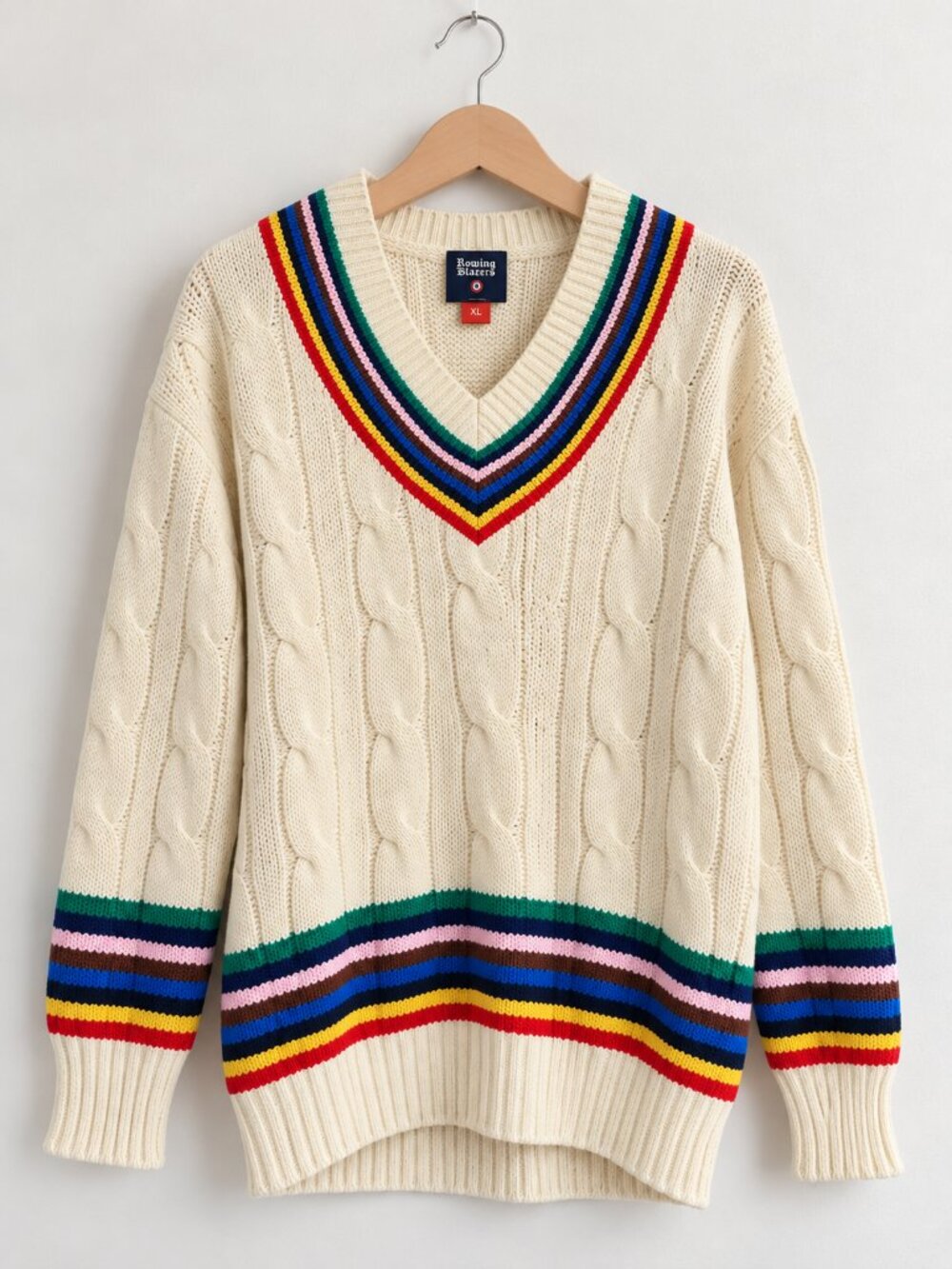Rowing Blazers x Target Croquet Stripe Cable Knit Sweater 1 XL & 1 XXL